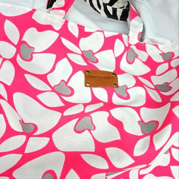 NWOT CANDY WOOLLEY Reversibe Tote Luxury 18"W x 22"L - Picture 3 of 5